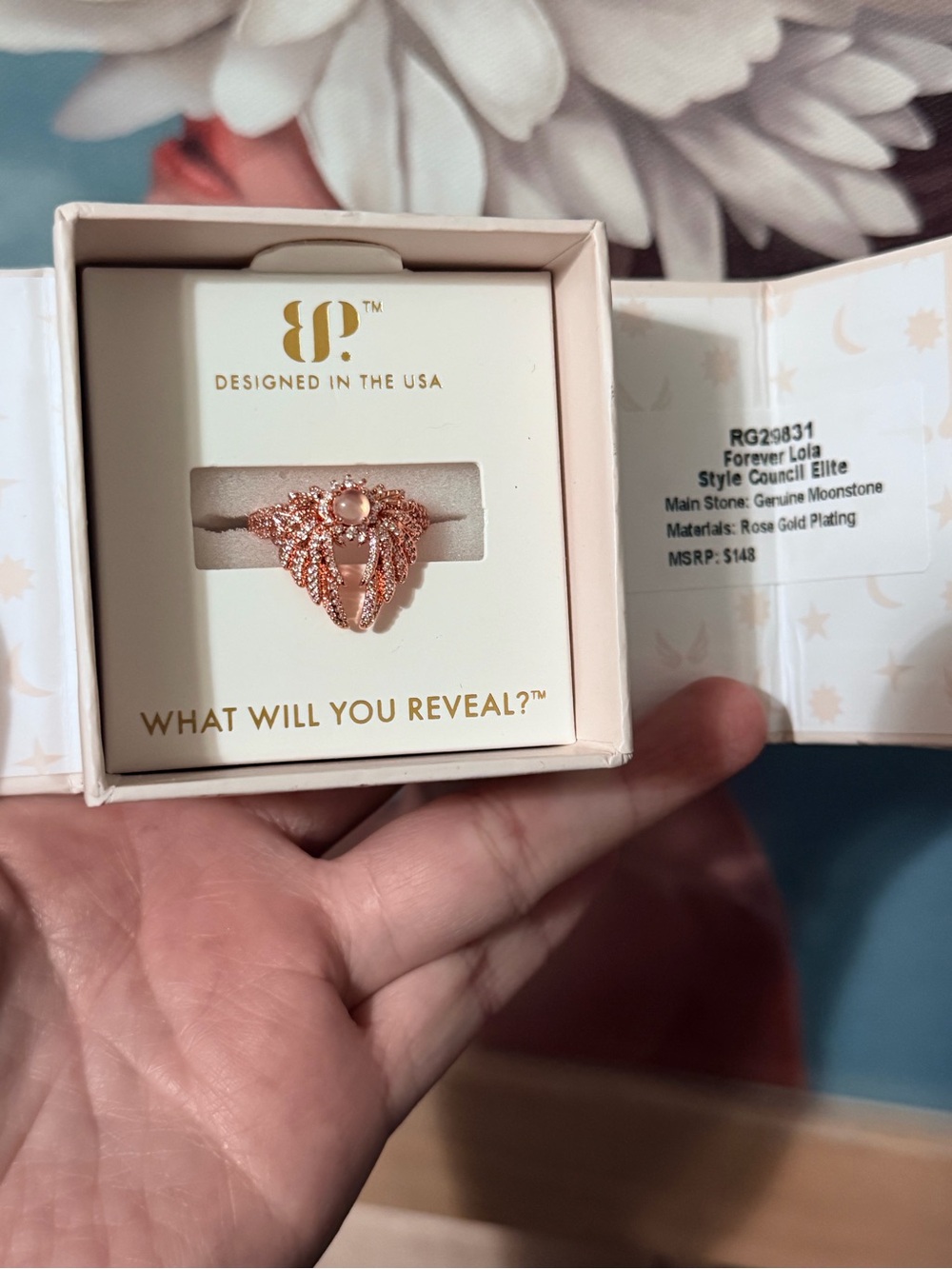 Forever Lola Rose Gold Moonstone Statement Ring